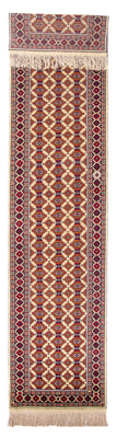 Løber Afghansk tæppe - 390 x 90 cm - beige