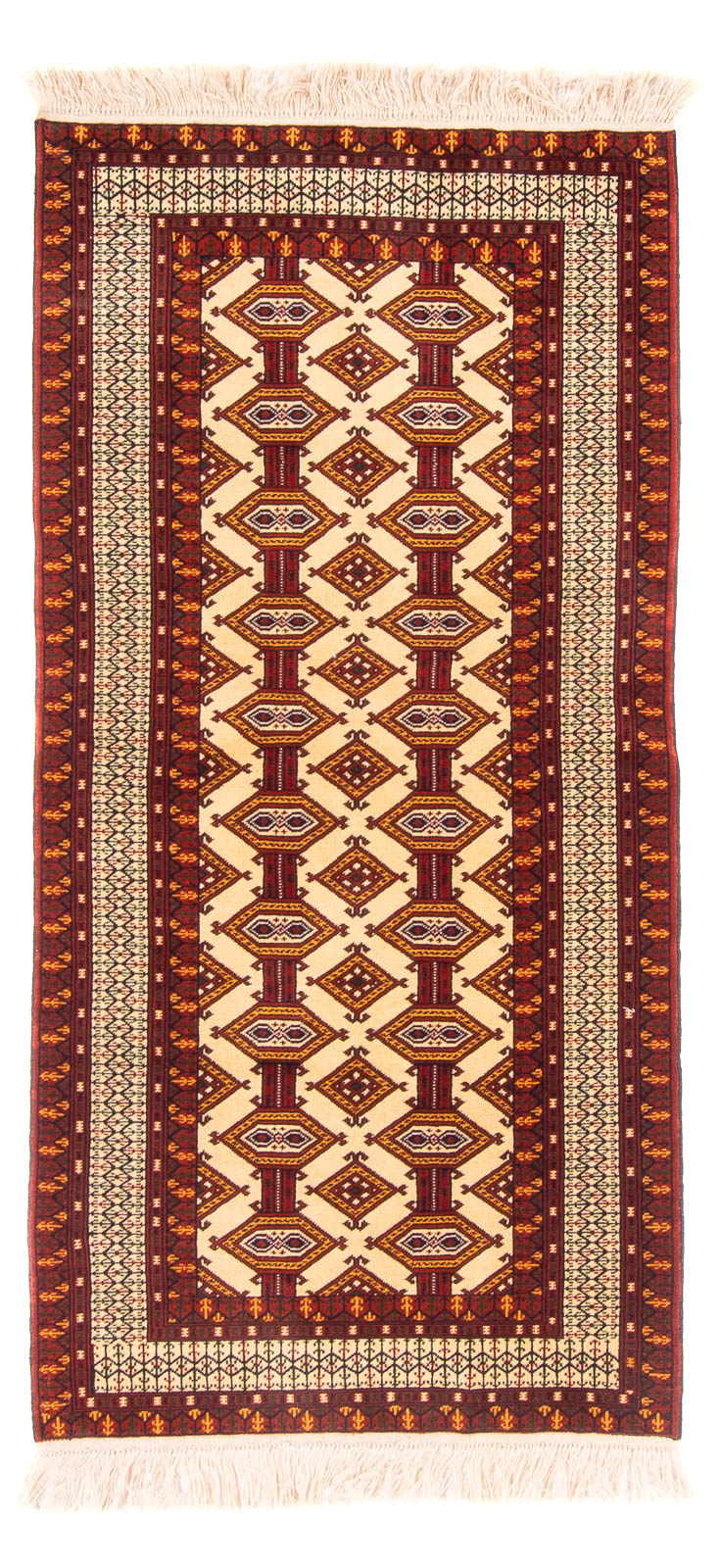 Løber Turkaman-tæppe - 176 x 85 cm - beige