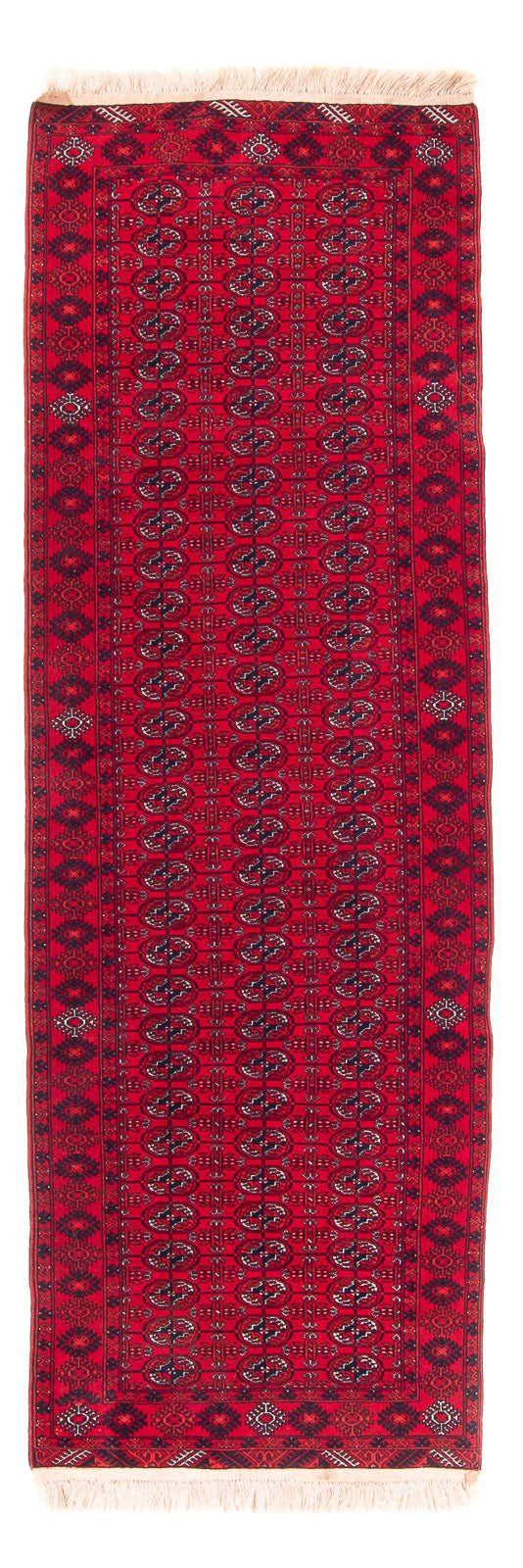 Løber Afghansk tæppe - 258 x 85 cm - rød