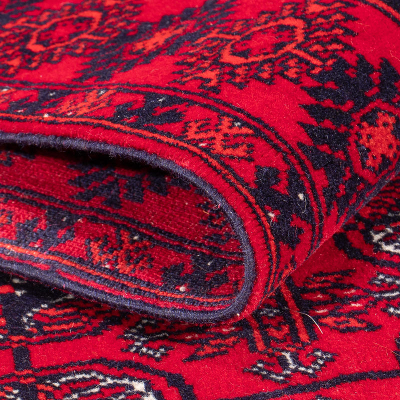 Løber Afghansk tæppe - 258 x 85 cm - rød