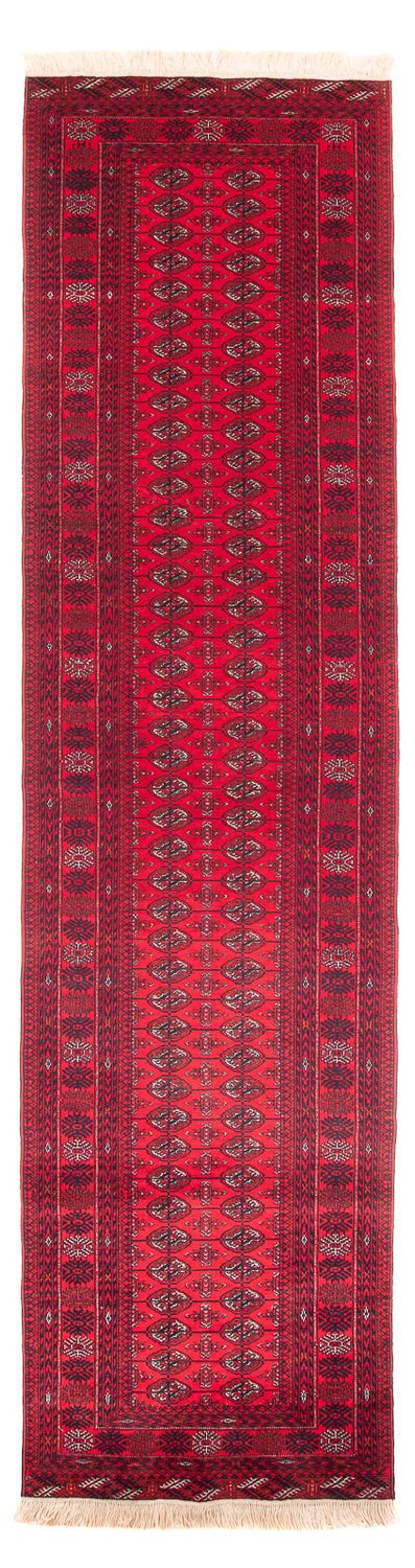 Løber Afghansk tæppe - Bukhara - 380 x 90 cm - rød