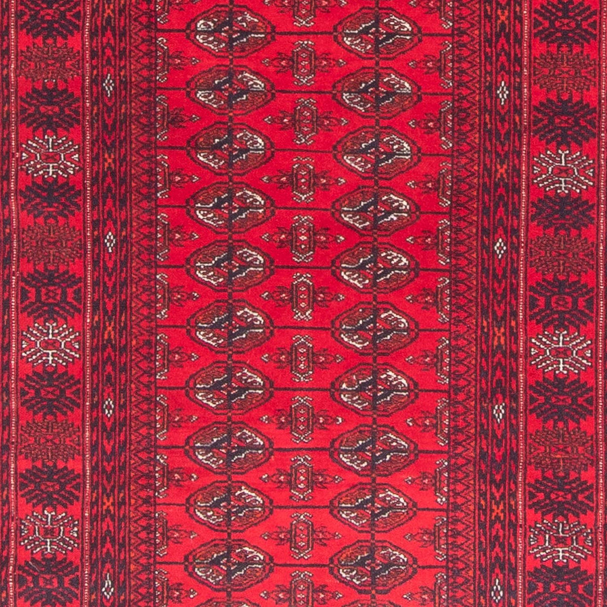 Løber Afghansk tæppe - Bukhara - 380 x 90 cm - rød