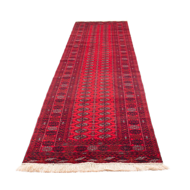 Løber Afghansk tæppe - Bukhara - 380 x 90 cm - rød