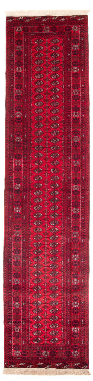 Løber Afghansk tæppe - Bukhara - 377 x 90 cm - rød
