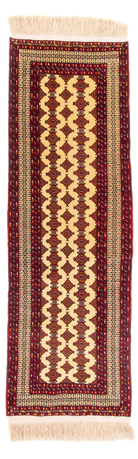 Løber Turkaman-tæppe - 305 x 85 cm - beige