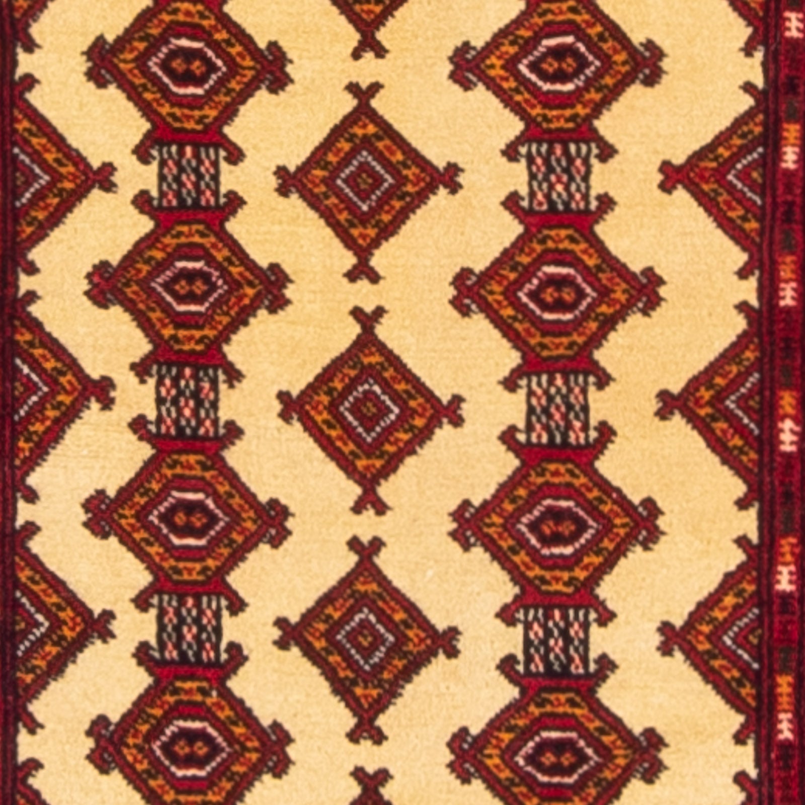 Løber Turkaman-tæppe - 305 x 85 cm - beige