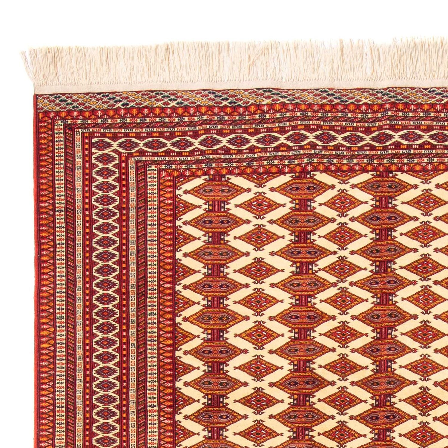 Turkaman-tæppe - 305 x 206 cm - beige