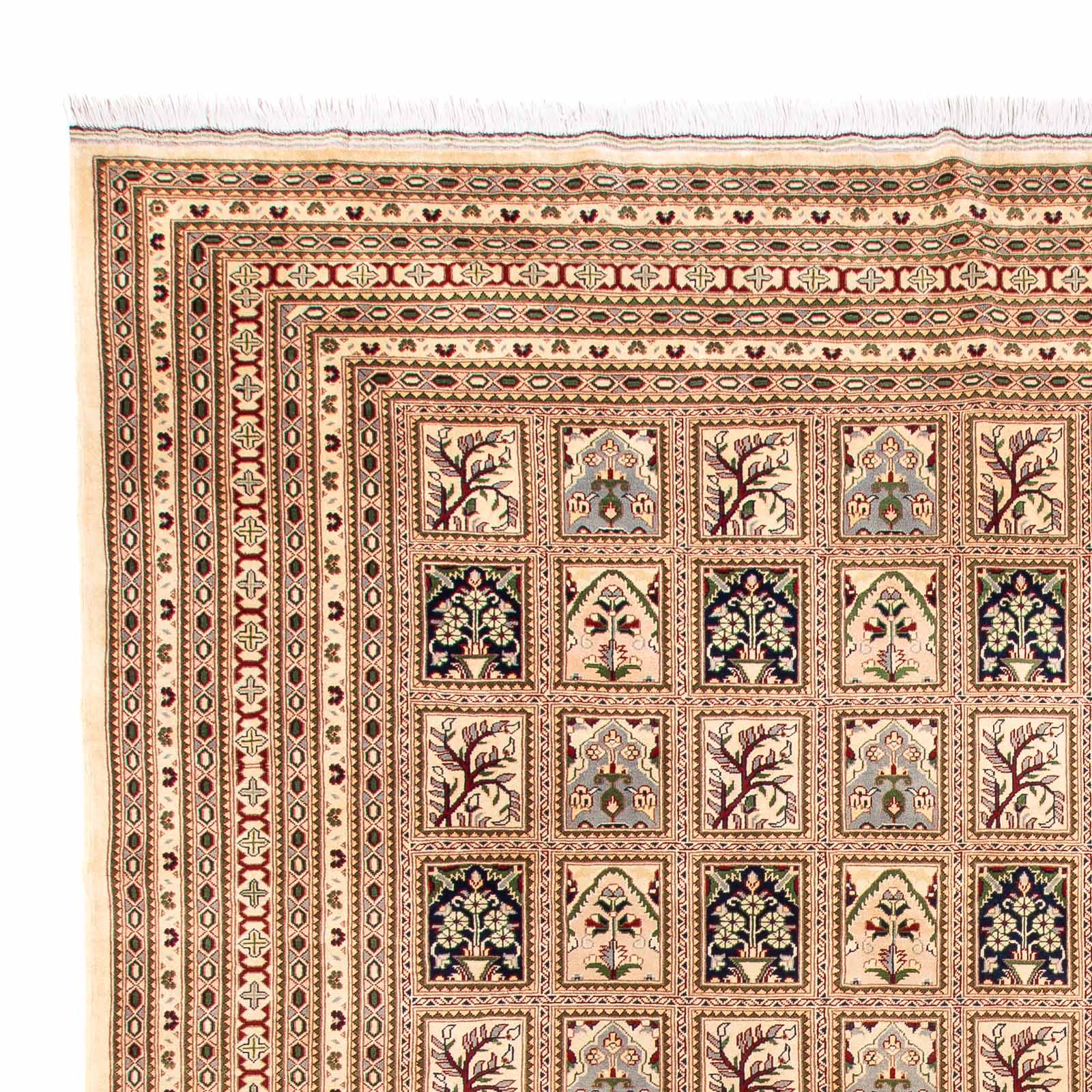 Afghansk tæppe - 400 x 296 cm - beige