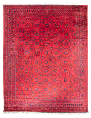 Afghansk tæppe - Bukhara - 380 x 300 cm - rød