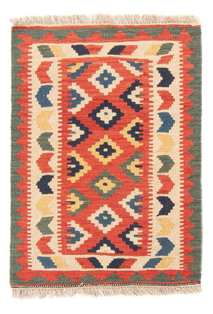 Kelim-tæppe - orientalsk - 97 x 66 cm - rød