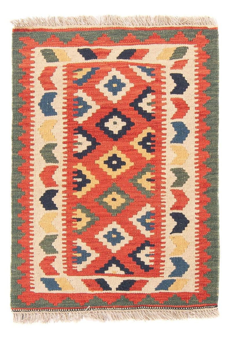 Kelim-tæppe - orientalsk - 97 x 66 cm - rød