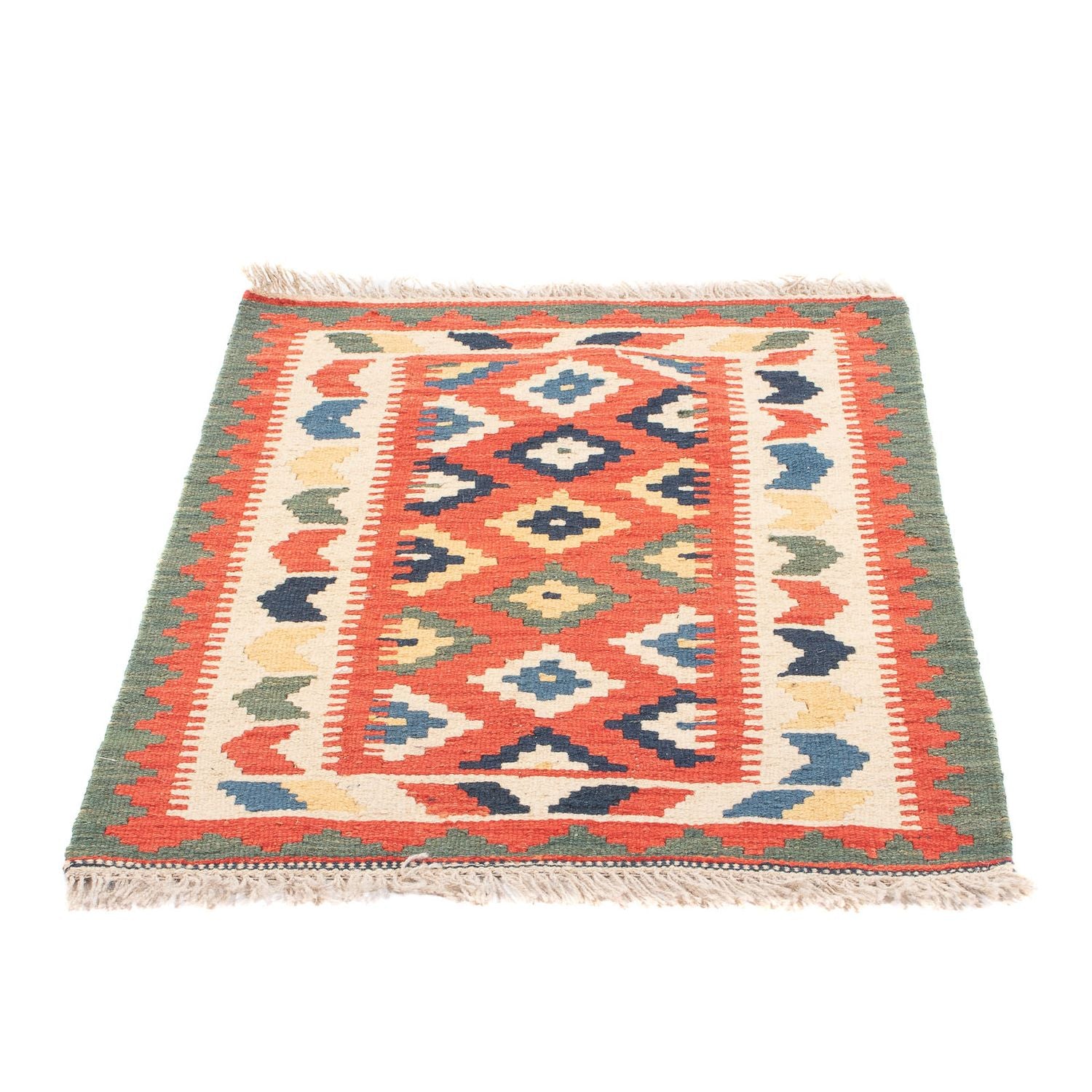 Kelim-tæppe - orientalsk - 97 x 66 cm - rød