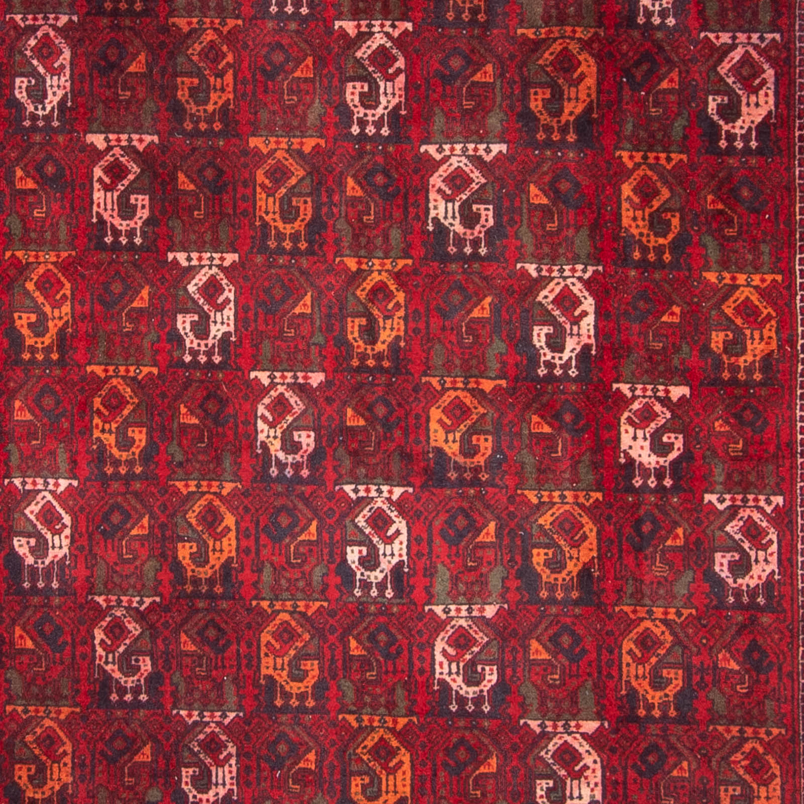 Afghansk tæppe - 293 x 202 cm - rød