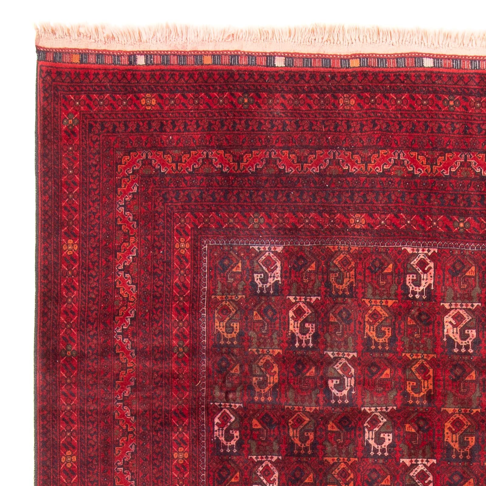 Afghansk tæppe - 293 x 202 cm - rød