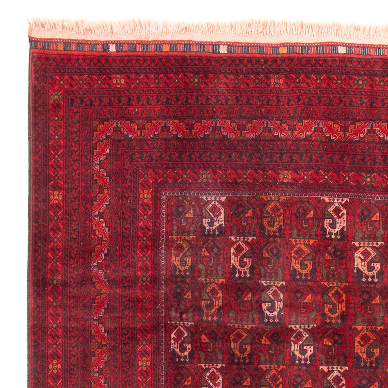 Afghansk tæppe - 293 x 202 cm - rød