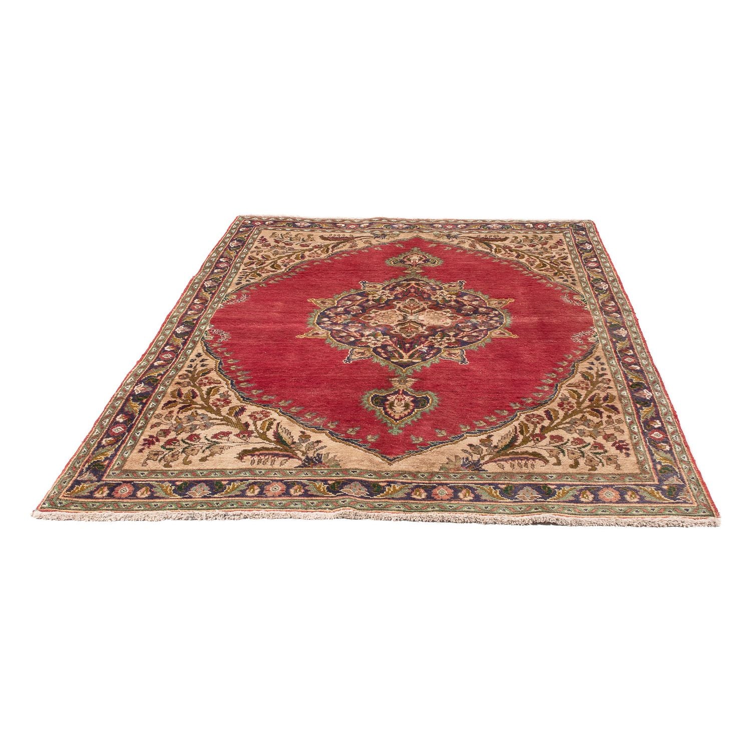 Persisk tæppe - Tabriz - 203 x 145 cm - rød