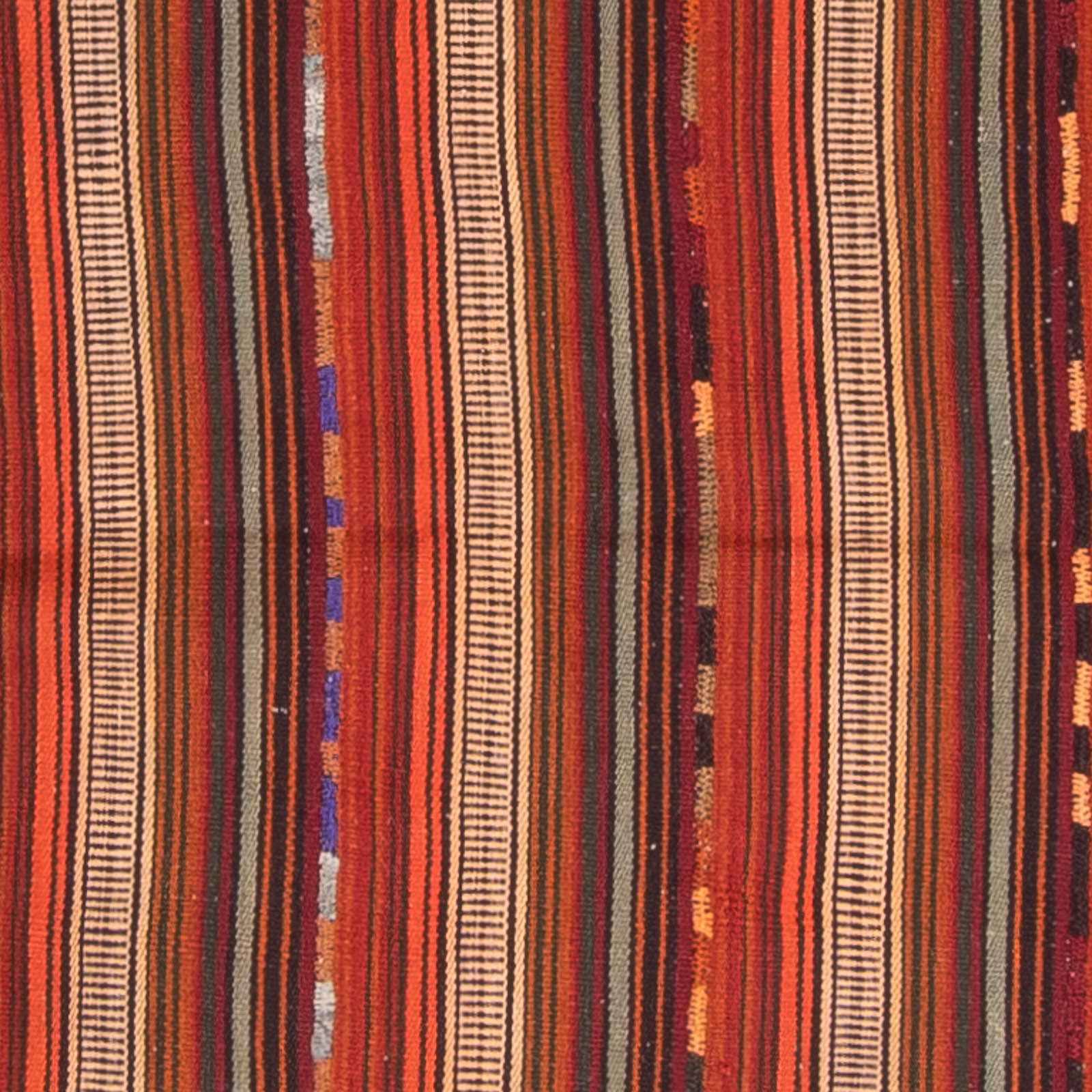 Kelim-tæppe - gammelt firkantet  - 182 x 180 cm - flerfarvet