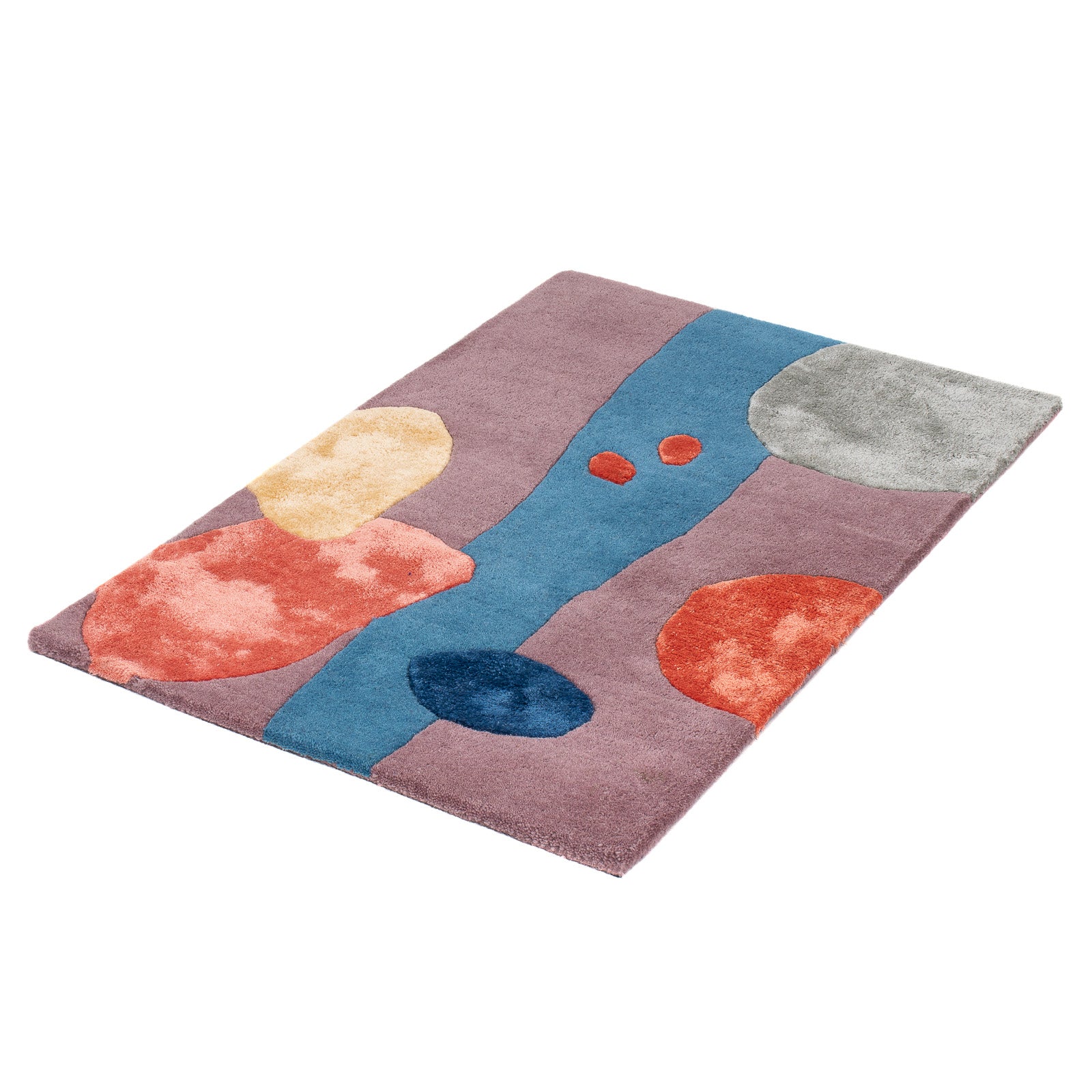 Designer tæppe - 90 x 60 cm - flerfarvet