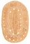 Sisaltæppe oval  - 91 x 61 cm - natur