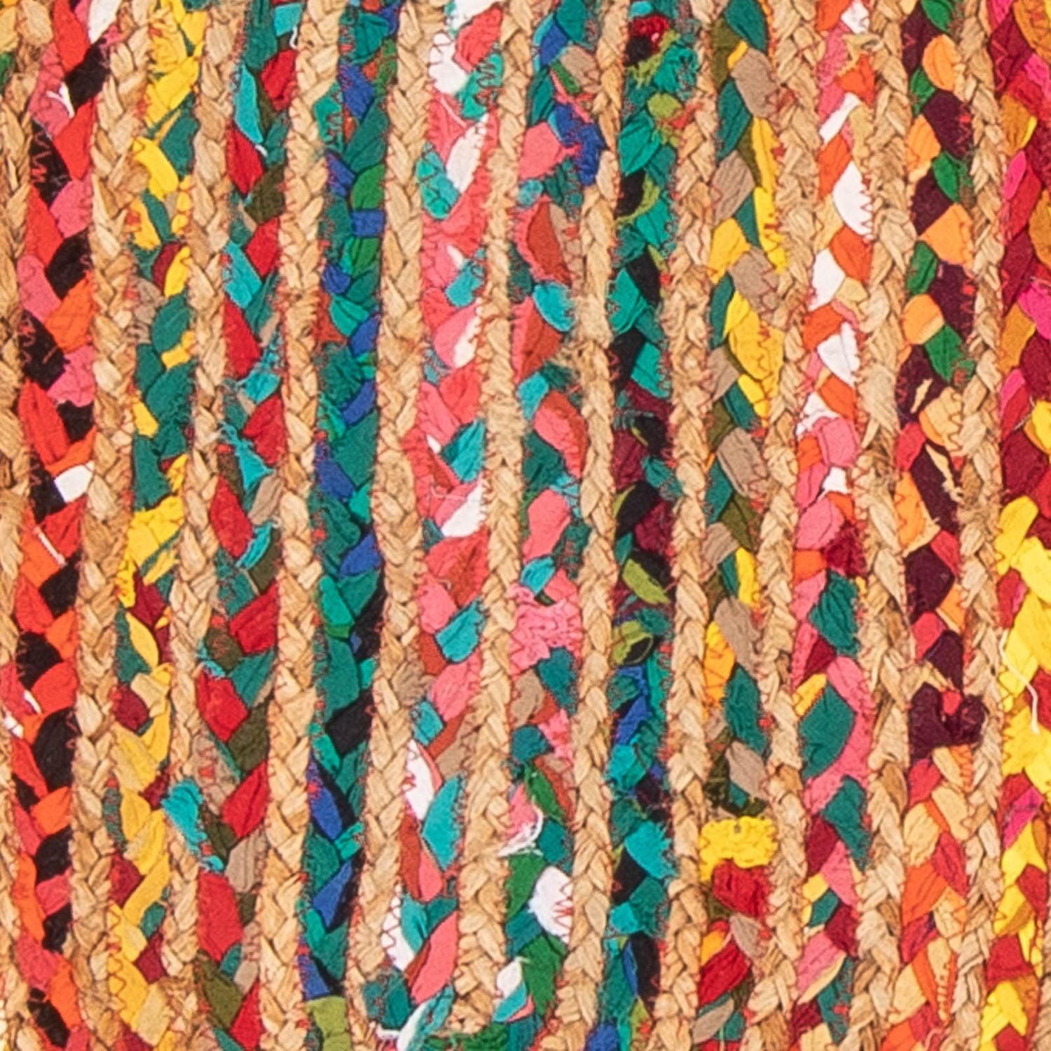 Sisaltæppe oval  - 91 x 61 cm - flerfarvet