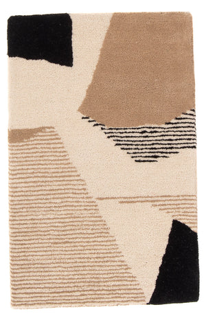 Uldtæppe - 90 x 60 cm - beige