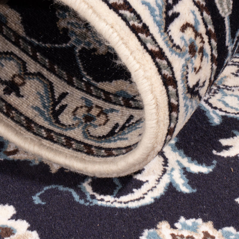 Persisk tæppe - Nain - 130 x 70 cm - mørkeblå