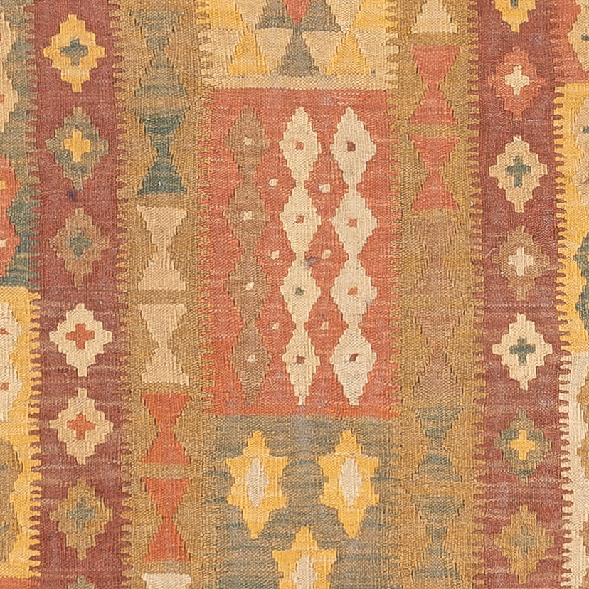 Løber Kelim Carpet - Splash - 315 x 95 cm - flerfarvet