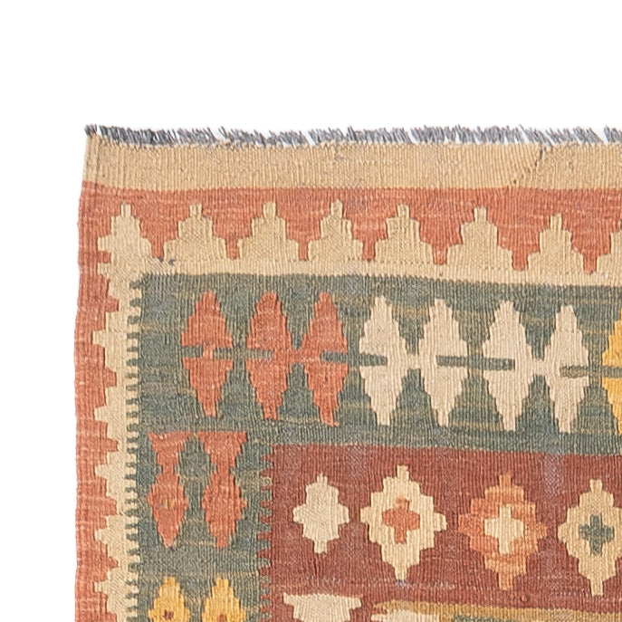 Løber Kelim Carpet - Splash - 315 x 95 cm - flerfarvet