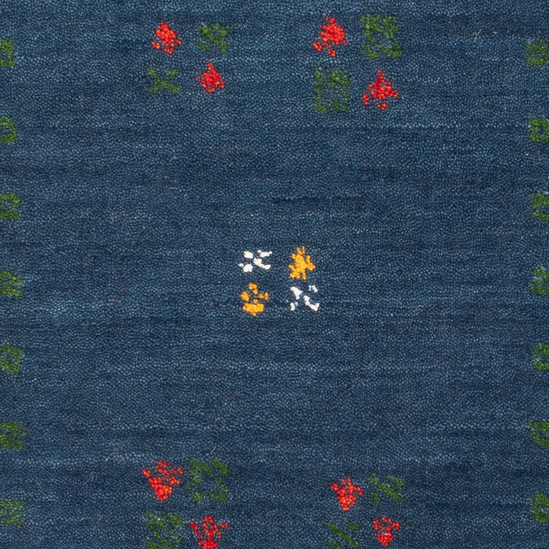 Gabbeh Tæppe - Loribaft Softy - 90 x 60 cm - blå