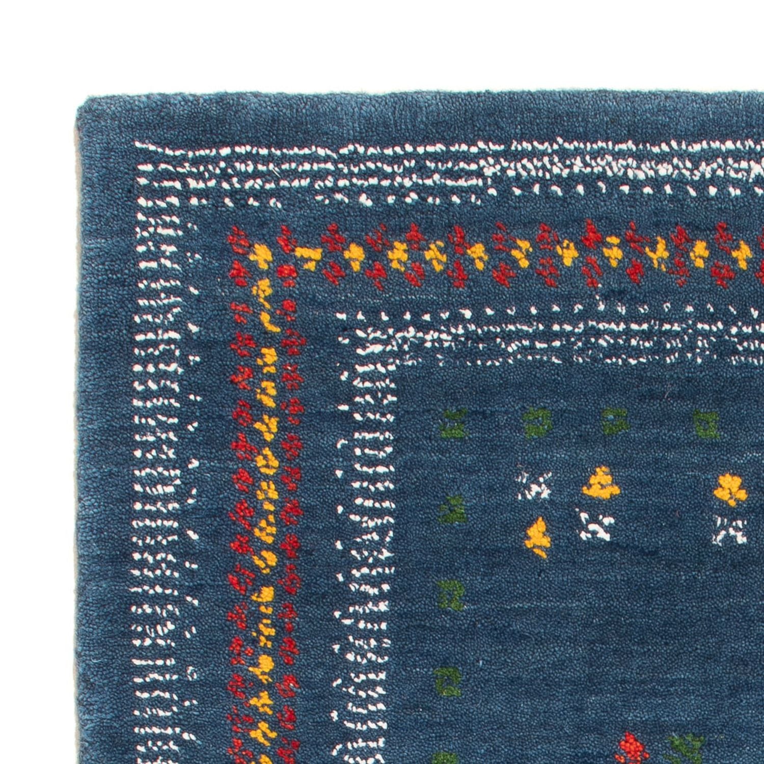 Gabbeh Tæppe - Loribaft Softy - 90 x 60 cm - blå