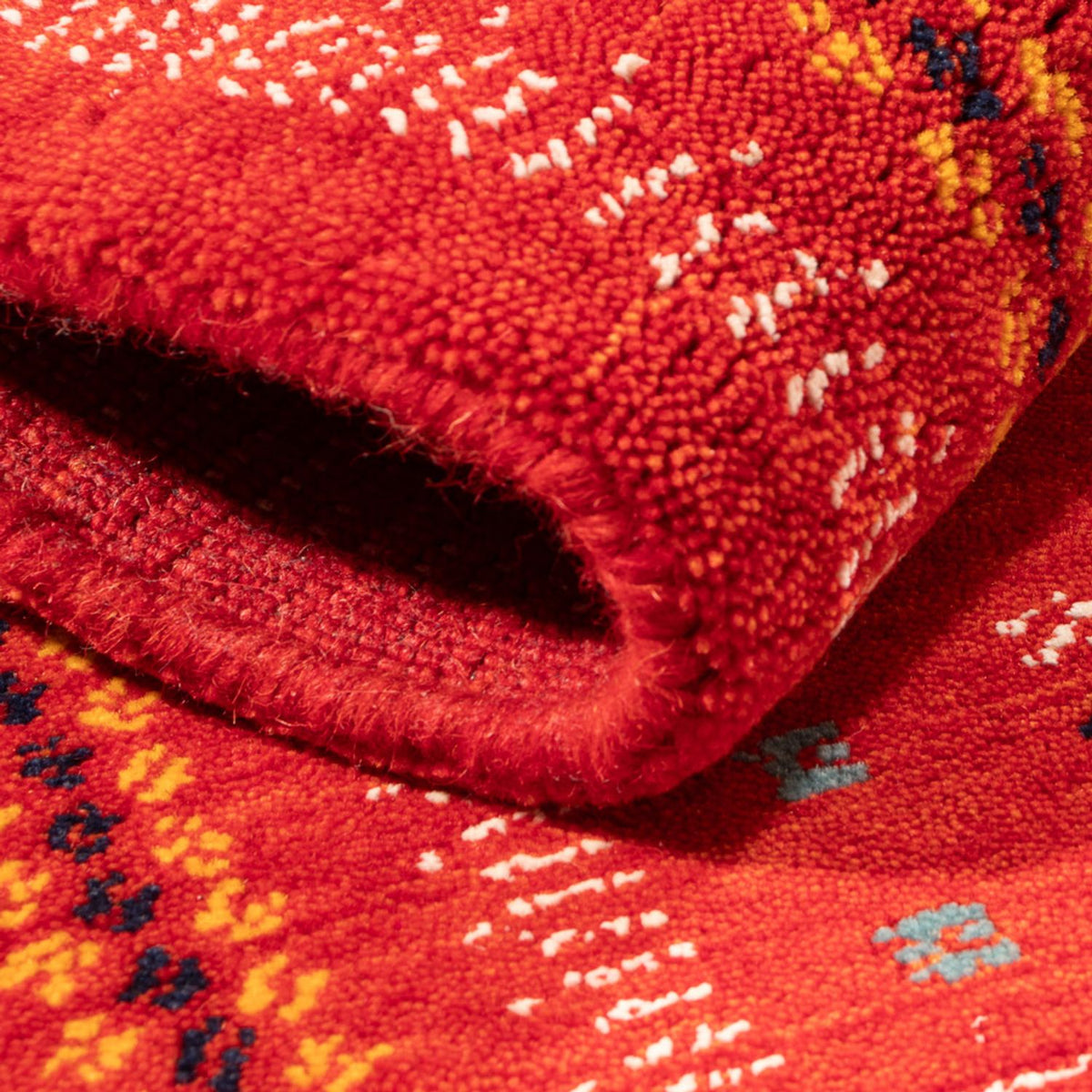 Gabbeh Tæppe - Loribaft Softy - 90 x 60 cm - rød