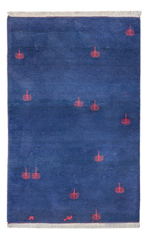 Gabbeh-tæppe - Indus - 180 x 120 cm - mørkeblå