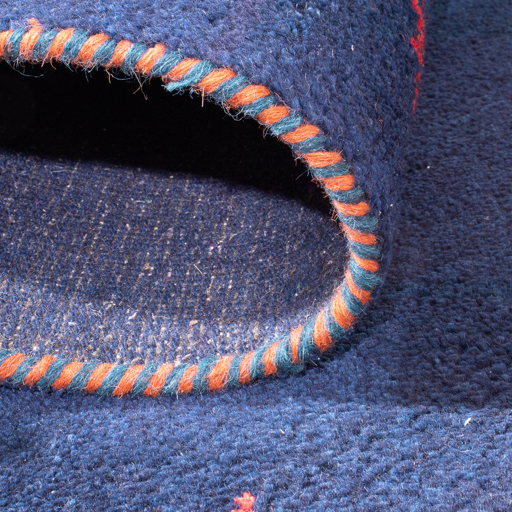 Gabbeh-tæppe - Indus - 180 x 120 cm - mørkeblå