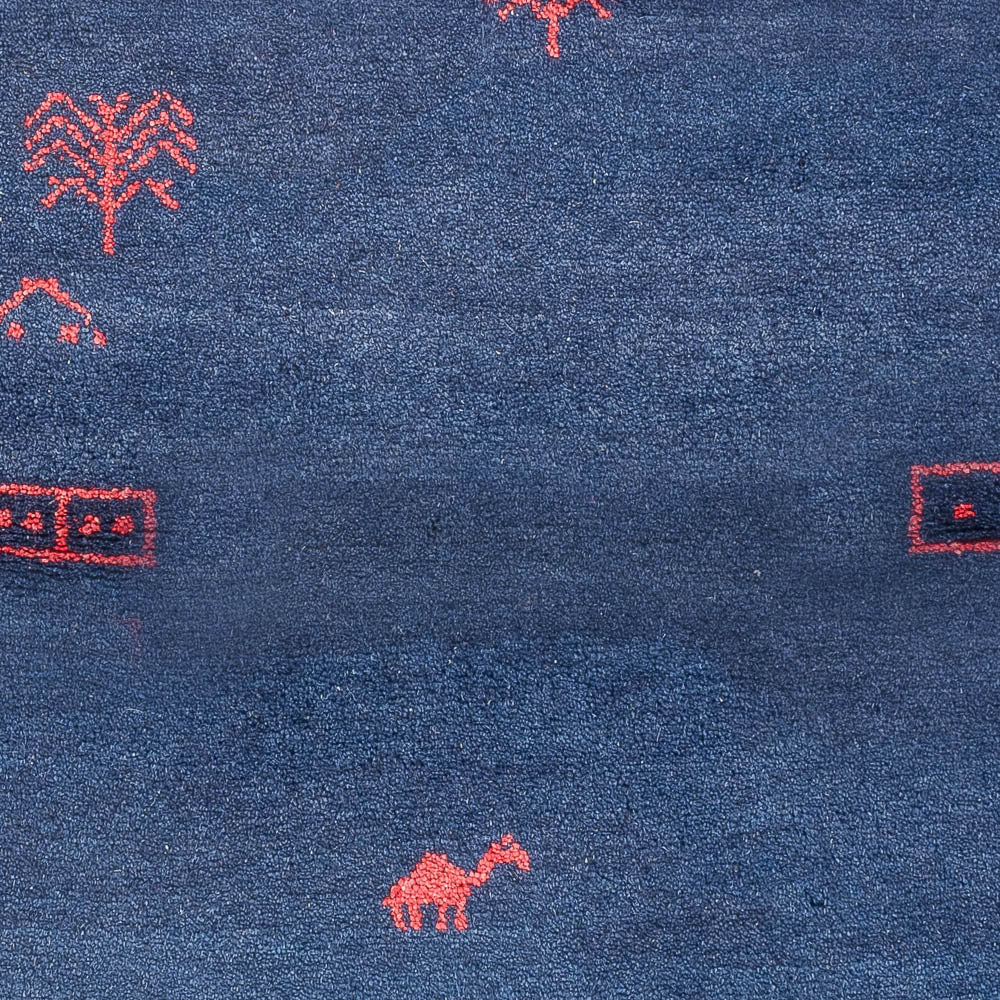 Gabbeh-tæppe - Indus - 180 x 120 cm - mørkeblå