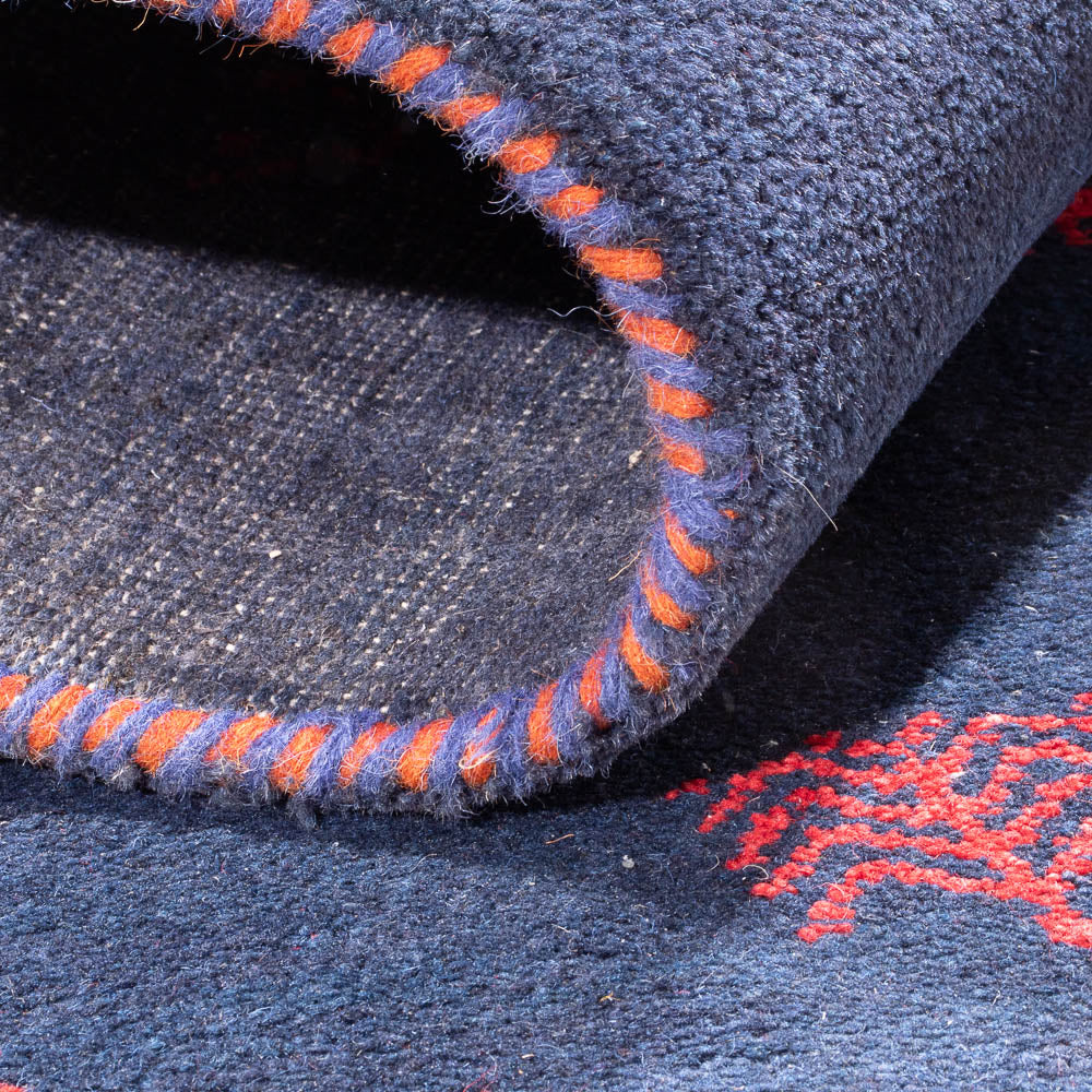 Gabbeh-tæppe - Indus - 180 x 120 cm - mørkeblå