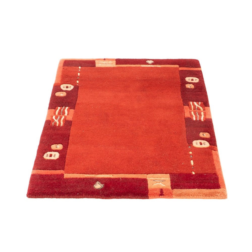 Nepal Tæppe - 90 x 60 cm - rød