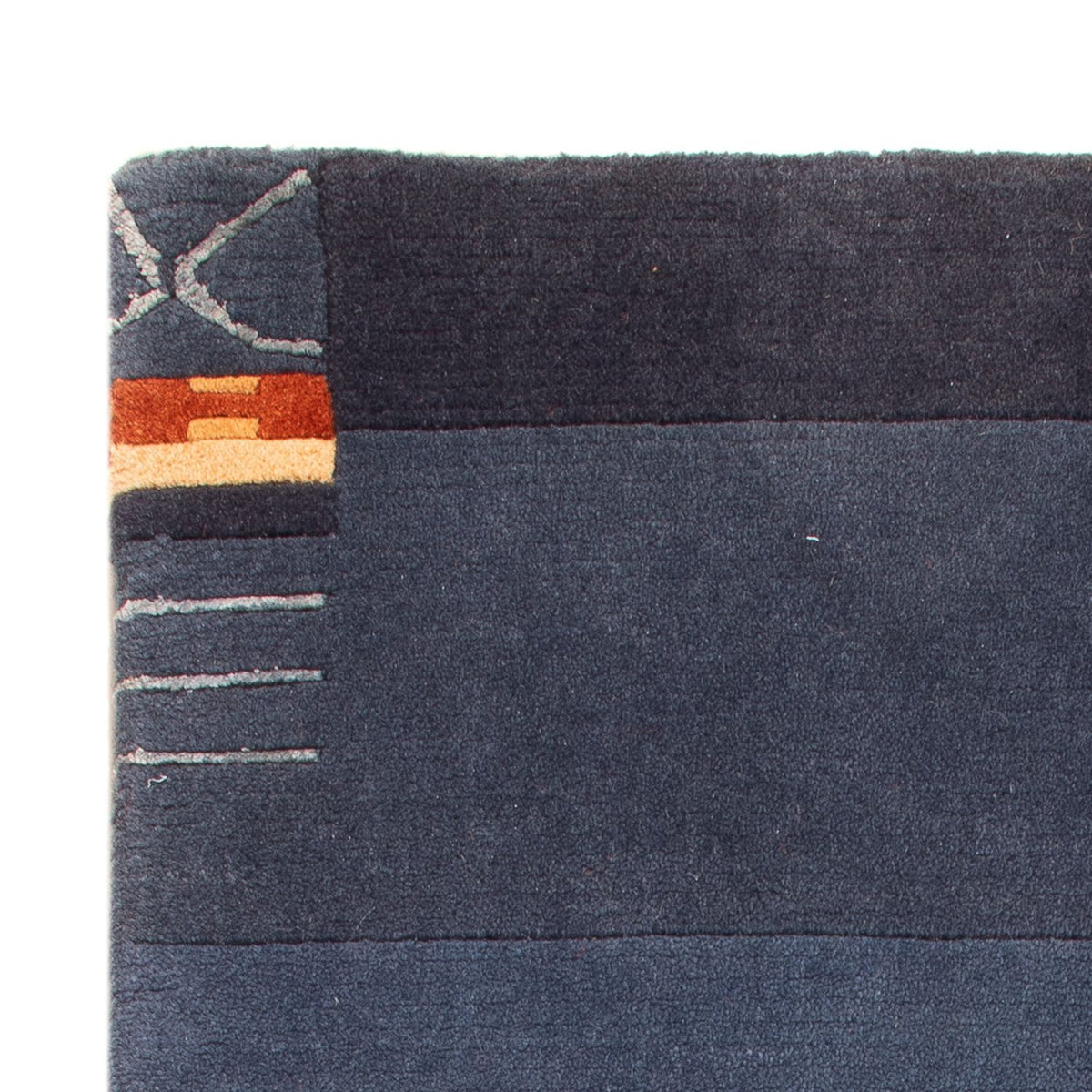 Nepal Tæppe - 90 x 60 cm - mørkeblå