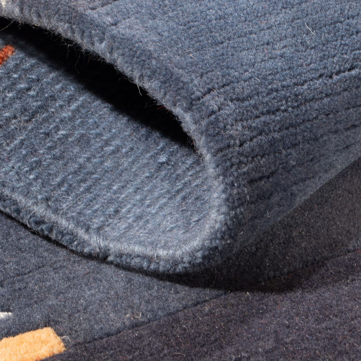 Nepal Tæppe - 90 x 60 cm - mørkeblå