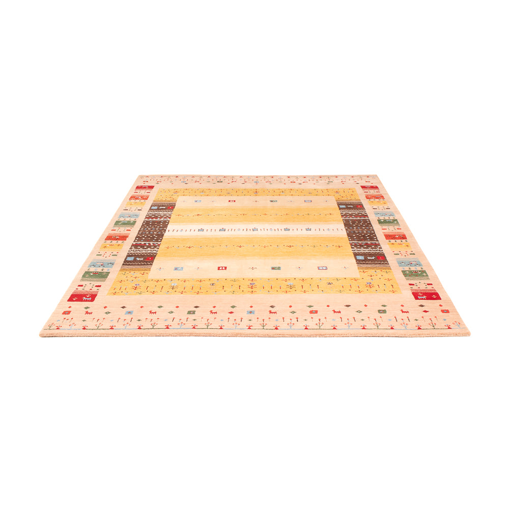 Gabbeh Tæppe - Loribaft Softy - 240 x 170 cm - guld