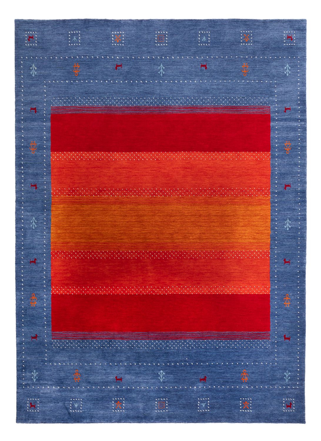 Gabbeh Tæppe - Loribaft Softy - 240 x 170 cm - blå