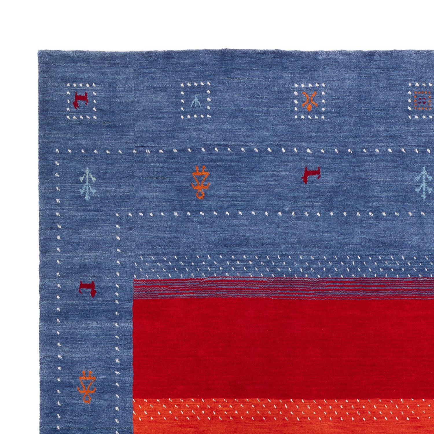 Gabbeh Tæppe - Loribaft Softy - 240 x 170 cm - blå