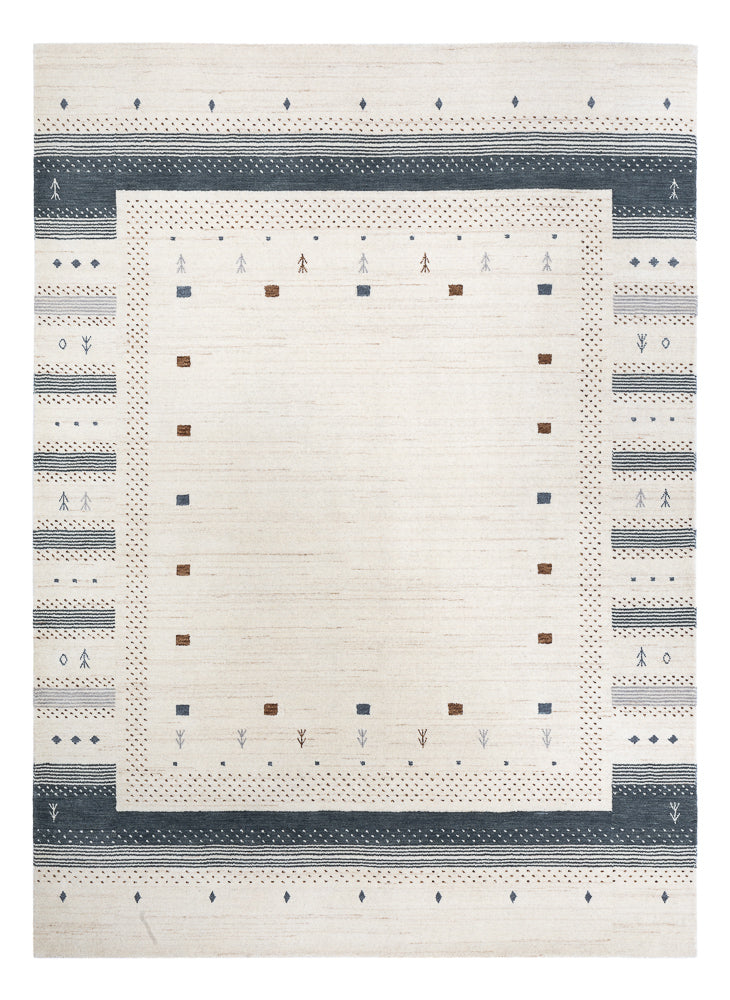 Gabbeh Tæppe - Loribaft Softy - 240 x 170 cm - grå
