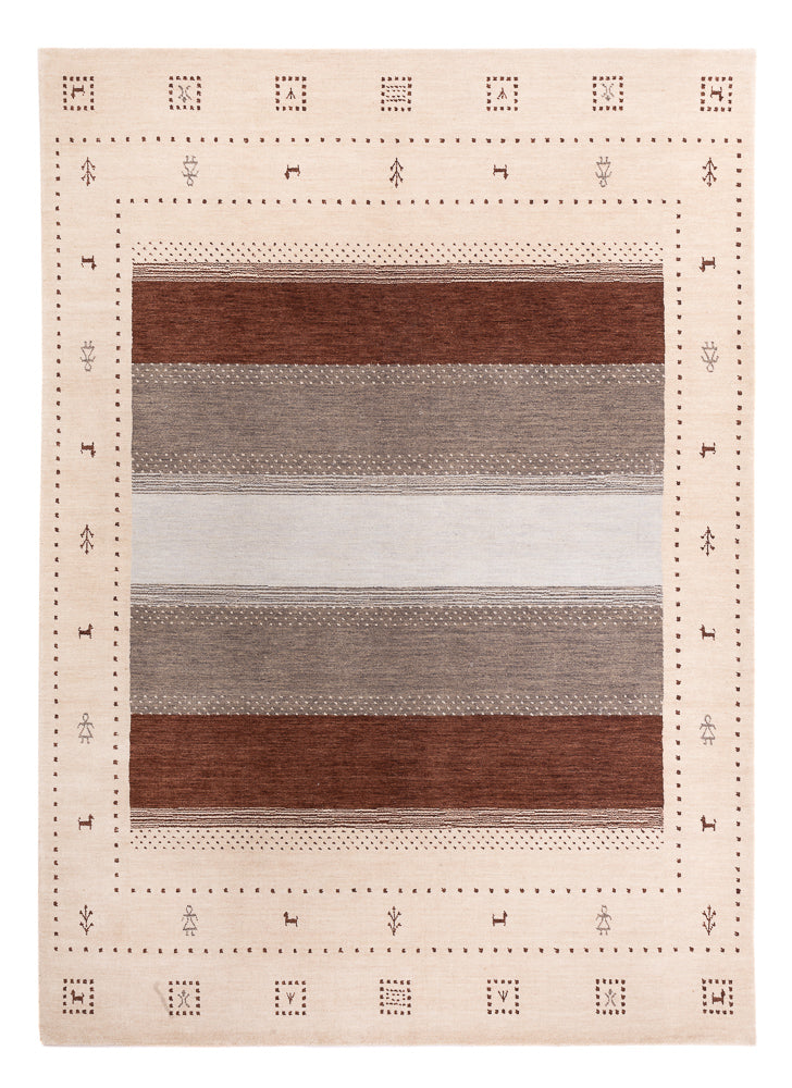 Gabbeh Tæppe - Loribaft Softy - 240 x 170 cm - lys beige