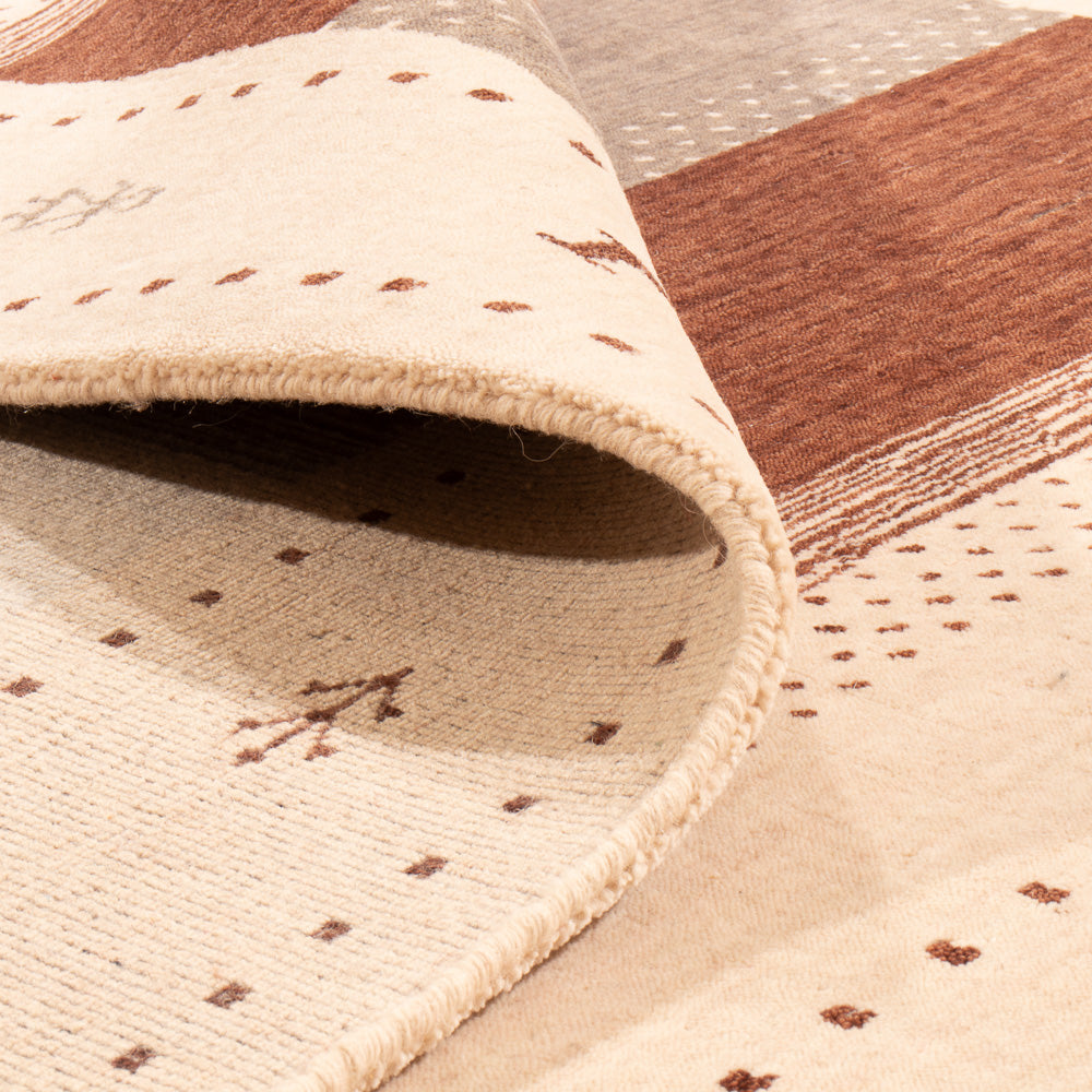 Gabbeh Tæppe - Loribaft Softy - 240 x 170 cm - lys beige