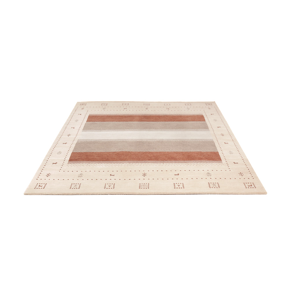 Gabbeh Tæppe - Loribaft Softy - 240 x 170 cm - lys beige
