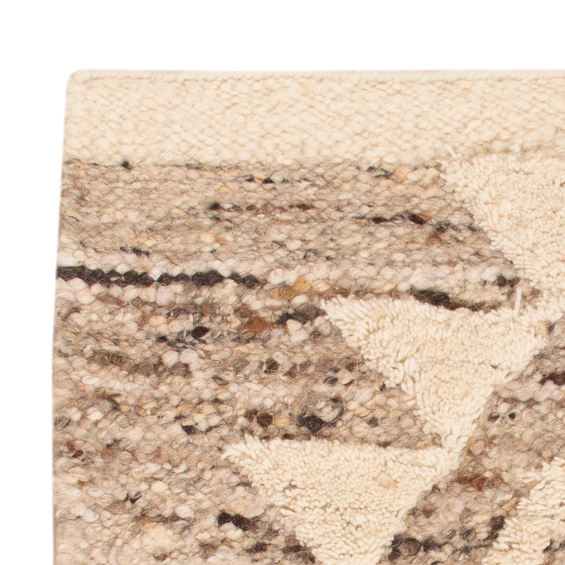 Uldtæppe - 90 x 60 cm - lys beige