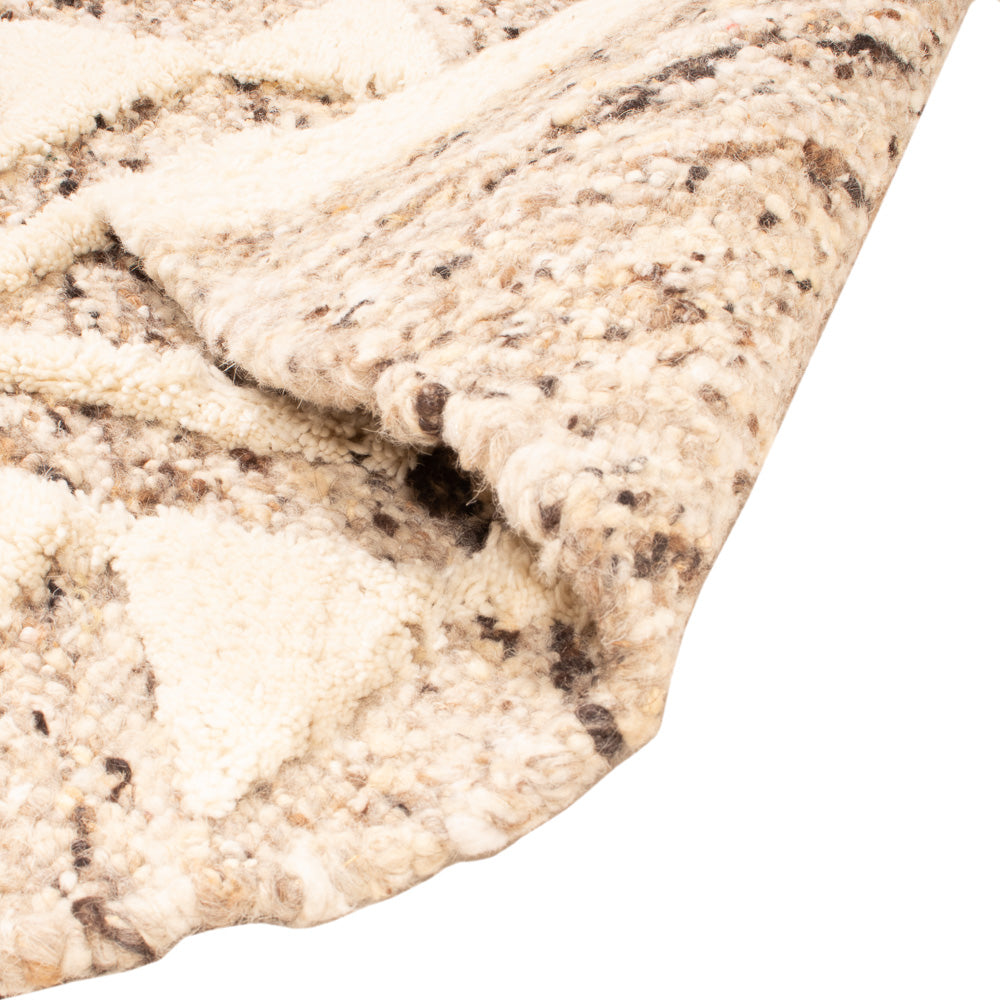 Uldtæppe - 90 x 60 cm - lys beige