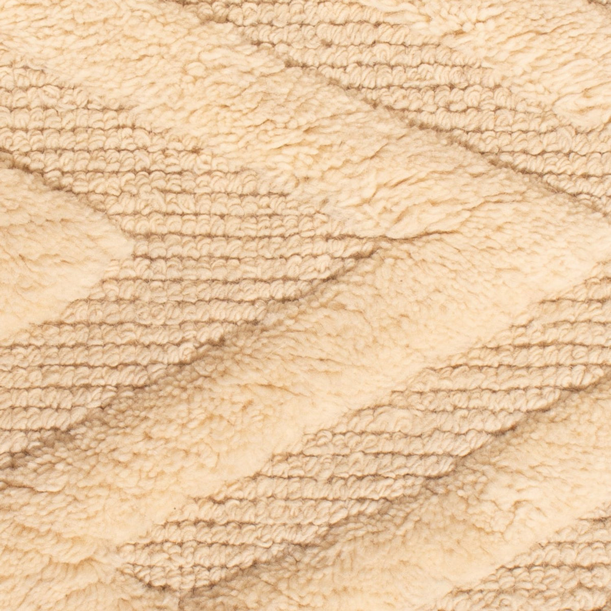 Uldtæppe - 90 x 60 cm - lys beige