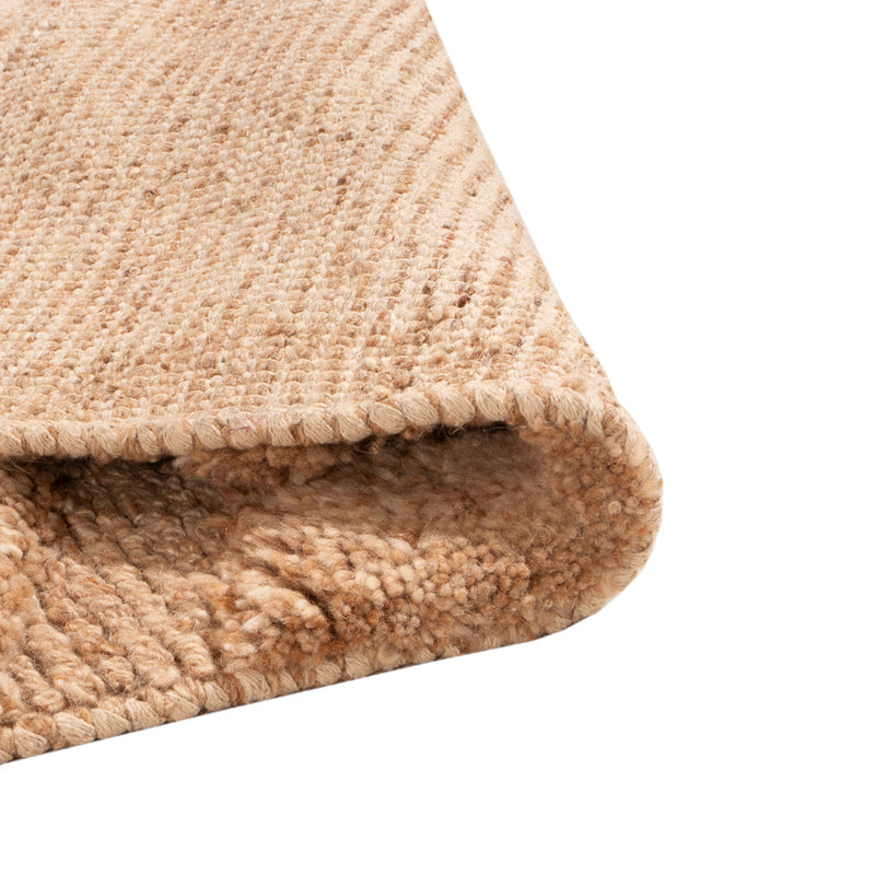 Uldtæppe - 90 x 60 cm - mørk beige