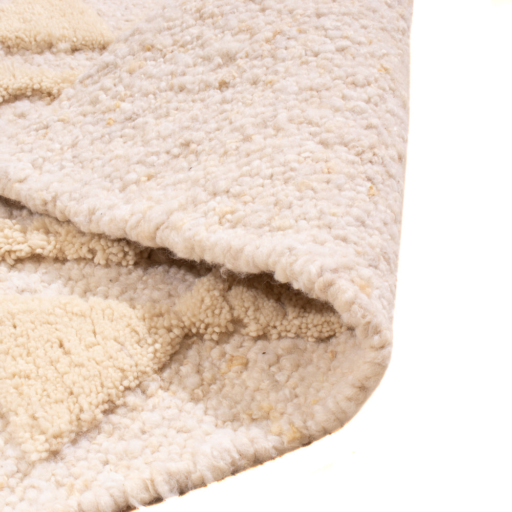 Uldtæppe - 90 x 60 cm - beige